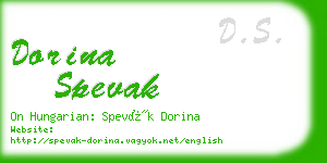 dorina spevak business card